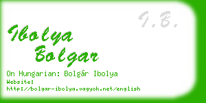 ibolya bolgar business card