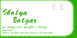 ibolya bolgar business card